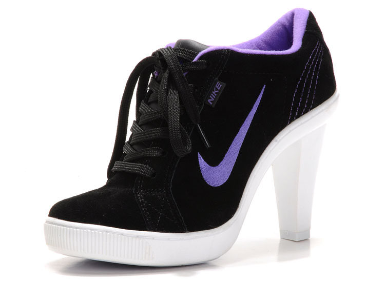 black purple high heels