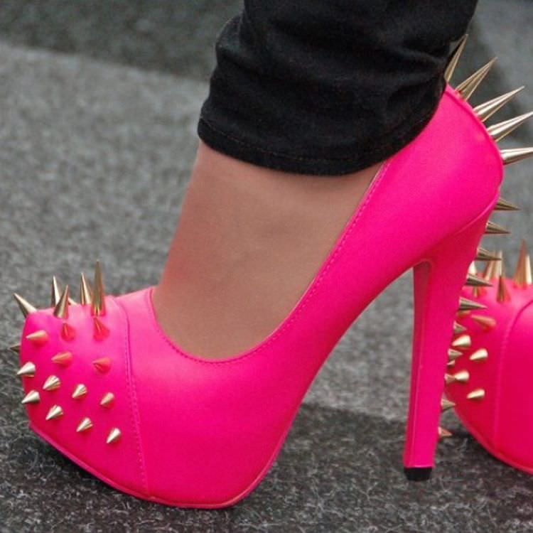 beautiful pink high heels