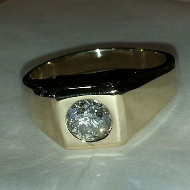 single stone ring design for men