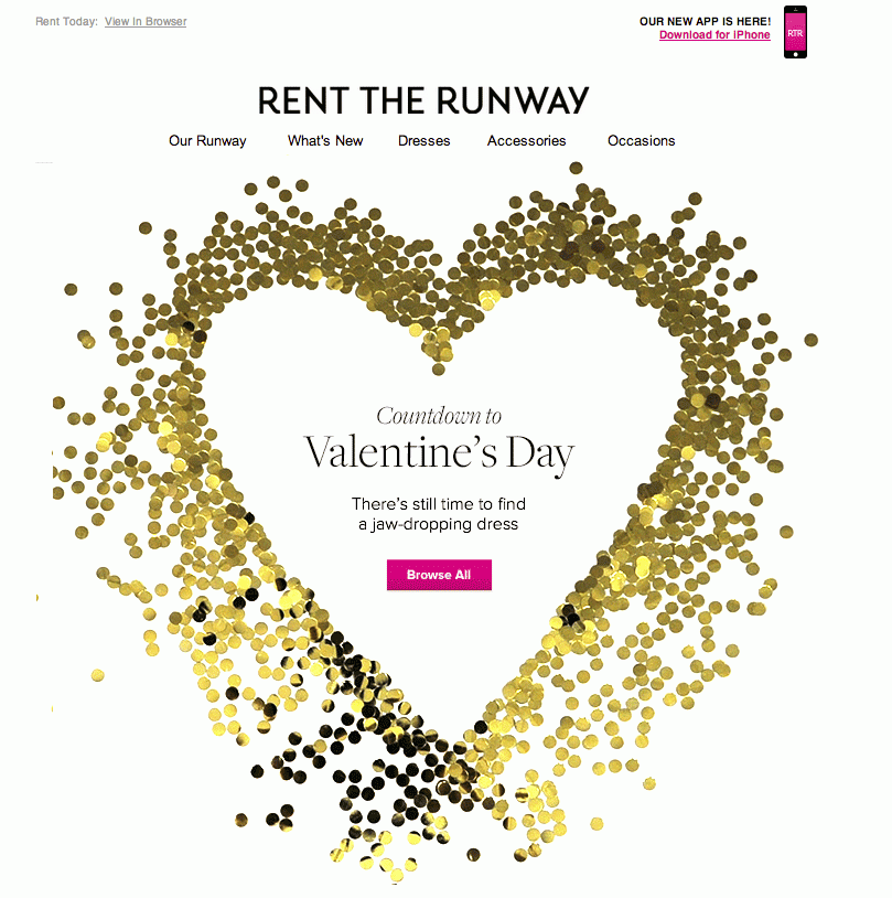 email marketing rent the runway 1