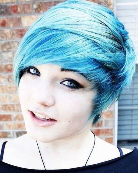 blue short hair style