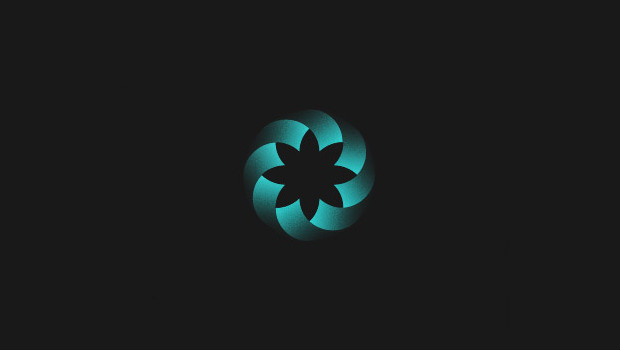 spericl revolving flower logo illustration