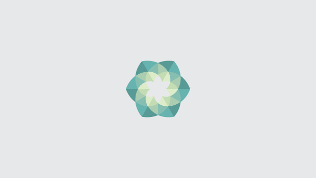 innovative geomentrical flower logo