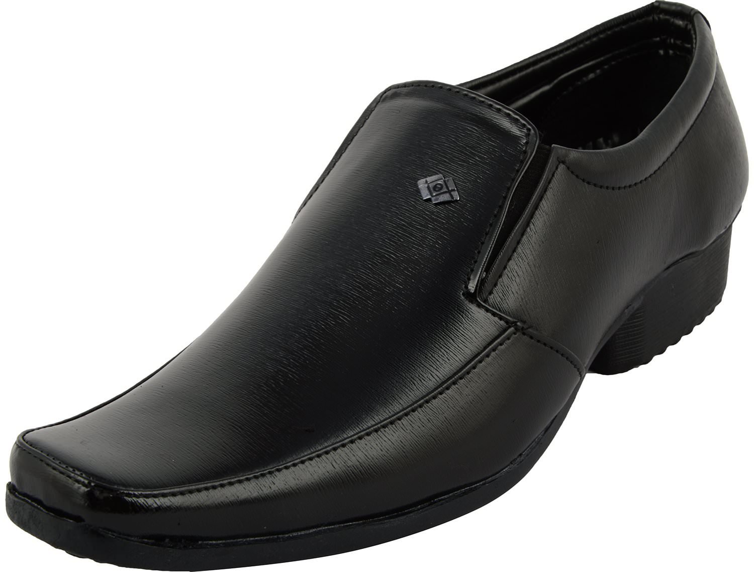 shoe sense black synthetic formal shoes