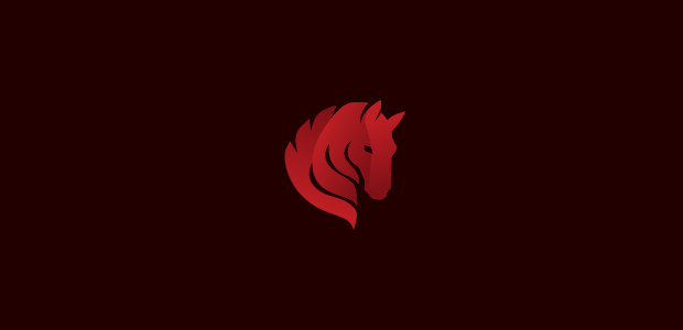 elegant horse logo design