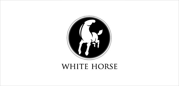 stunning white horse logo