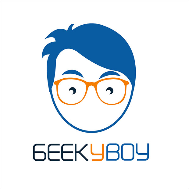 random geek boy logo