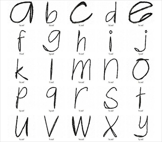 lower case sketch alphabets fonts