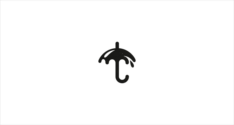 black umbrella logo design