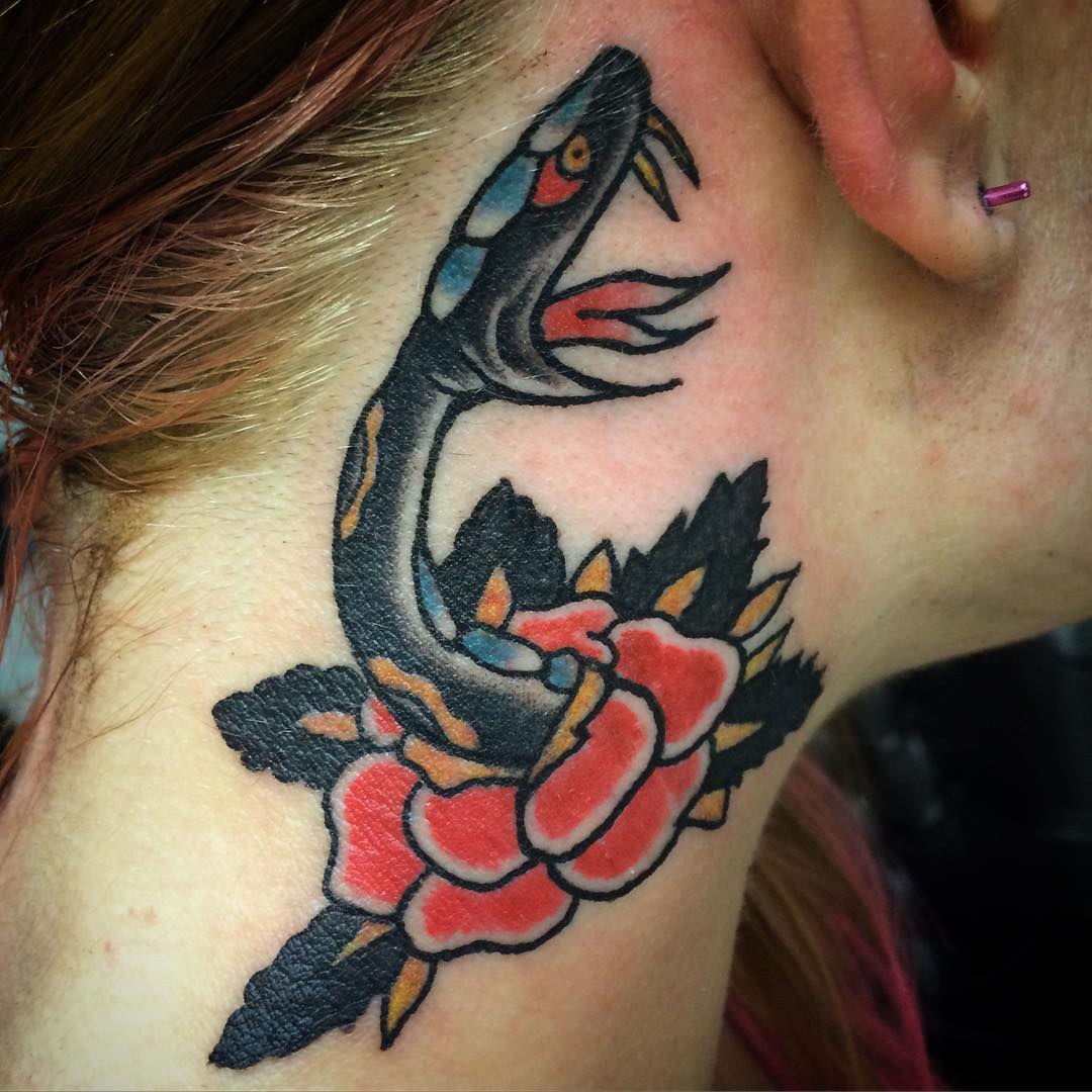 beautifu snake tattoo design