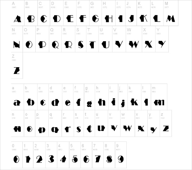 stunning wave font character set