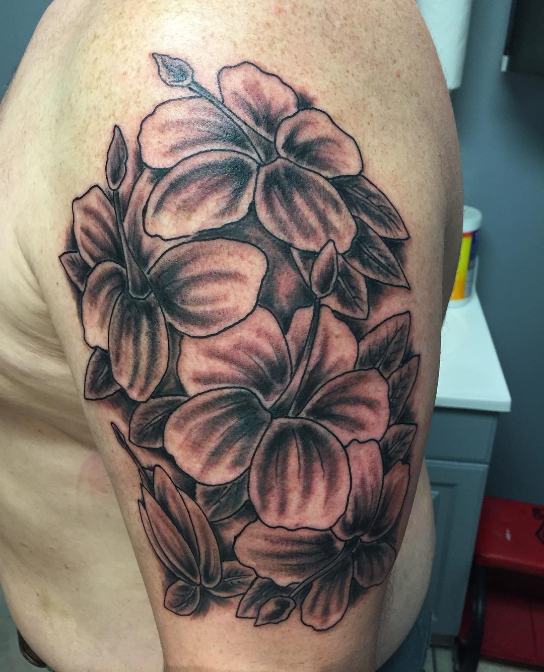 elegant flower tattoo for women