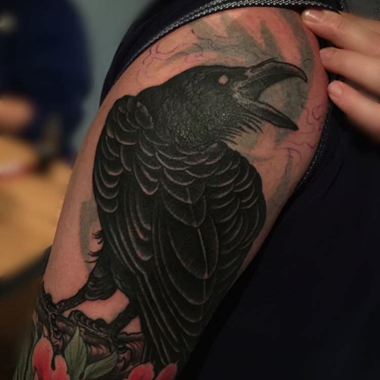 raven tattoo design in new look