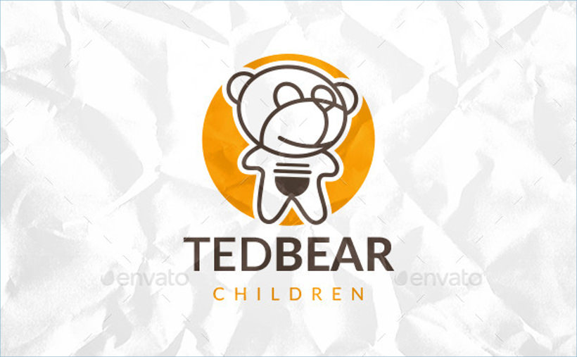 teddy bear logo for children 