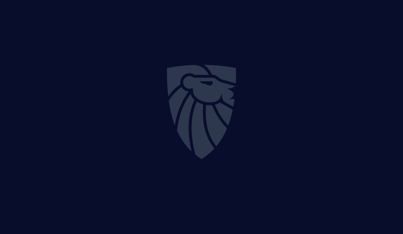 lion shield logo design