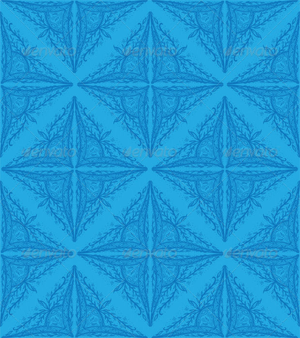 blue leaf pattern