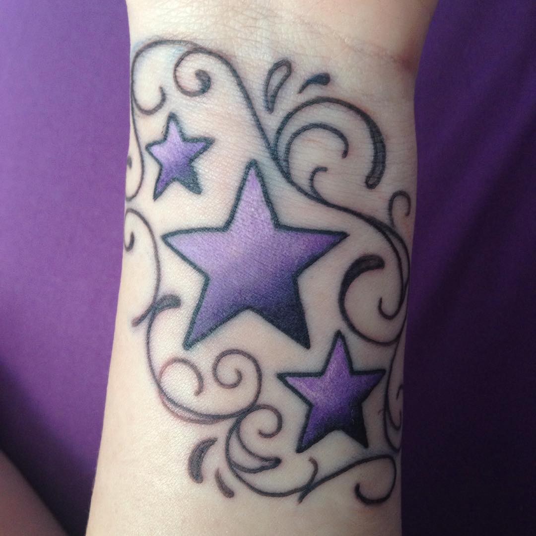 cute stars on wrist