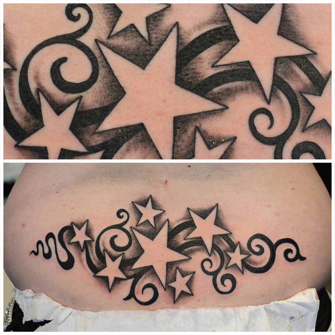 amazing star tattoo design