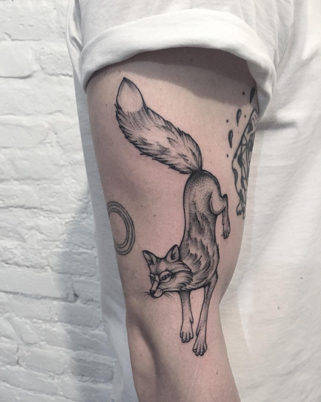 beautiful fox tattoo design
