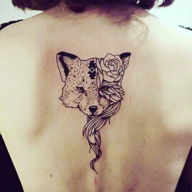 head fox tattoo designed