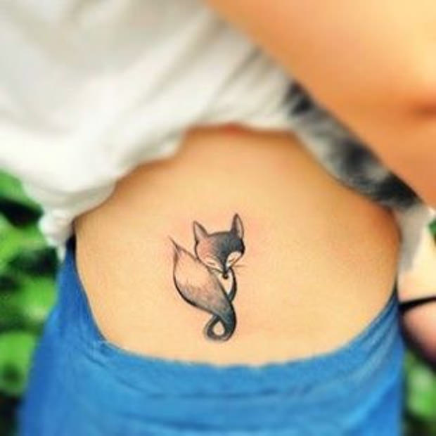 cute fox tattoo design