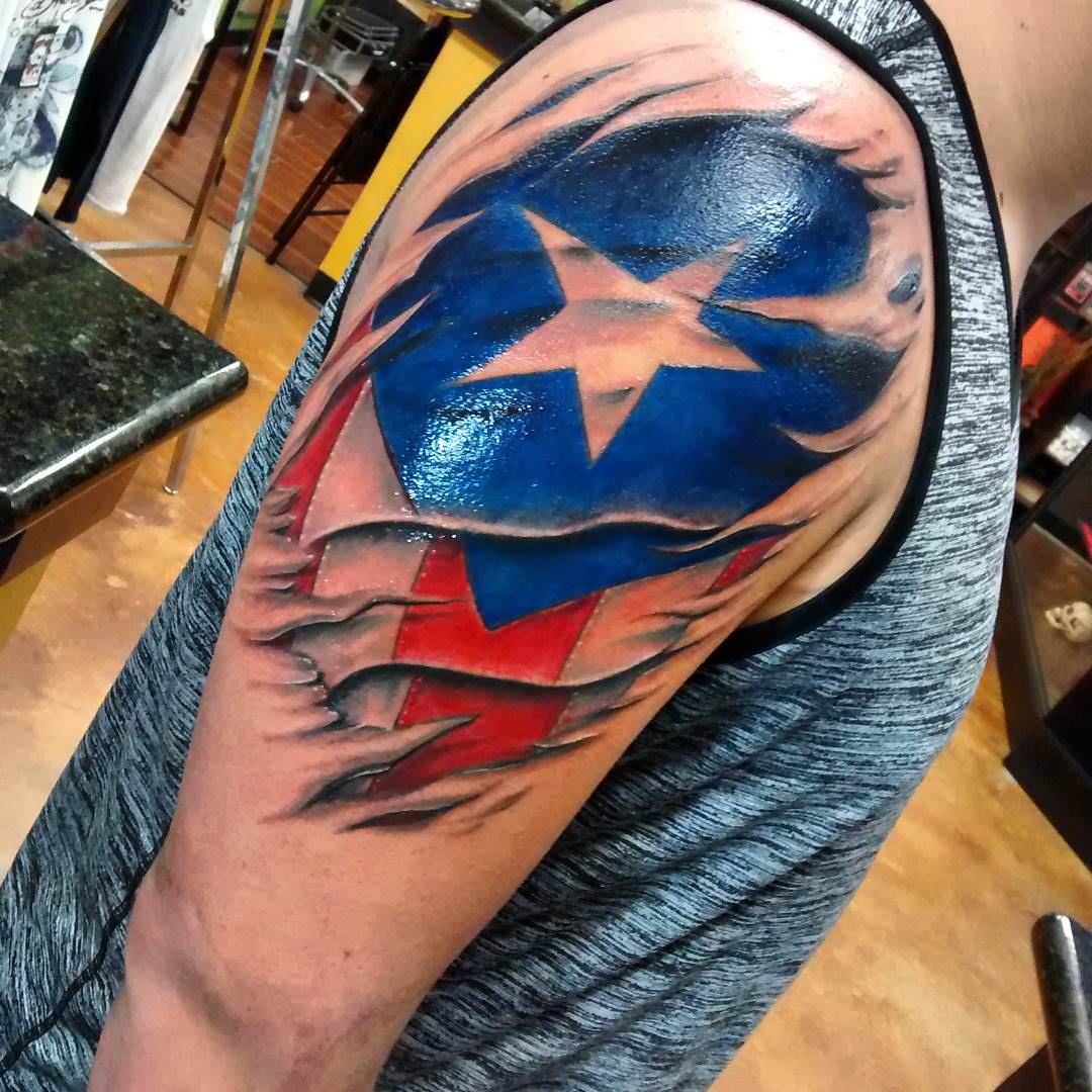 star flag tattoo 