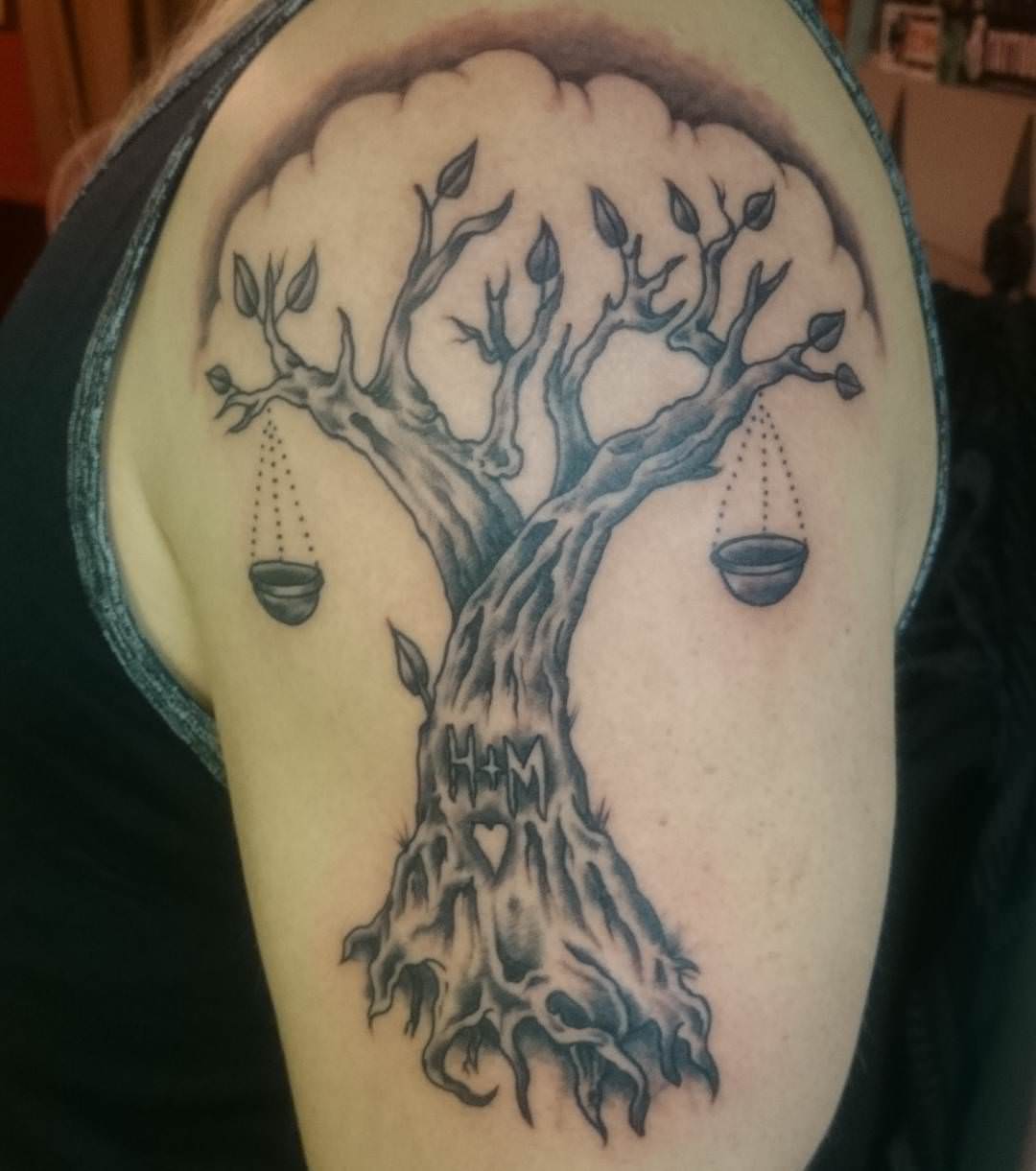 traditional tree libra tattoo