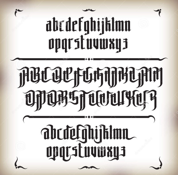 modern gothic font