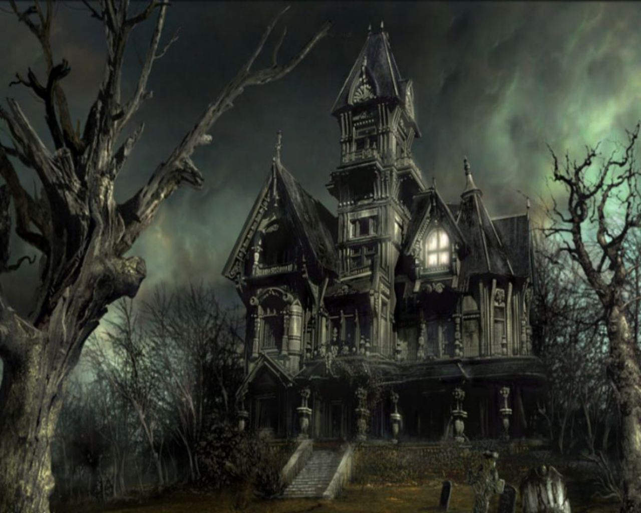 halloween house background