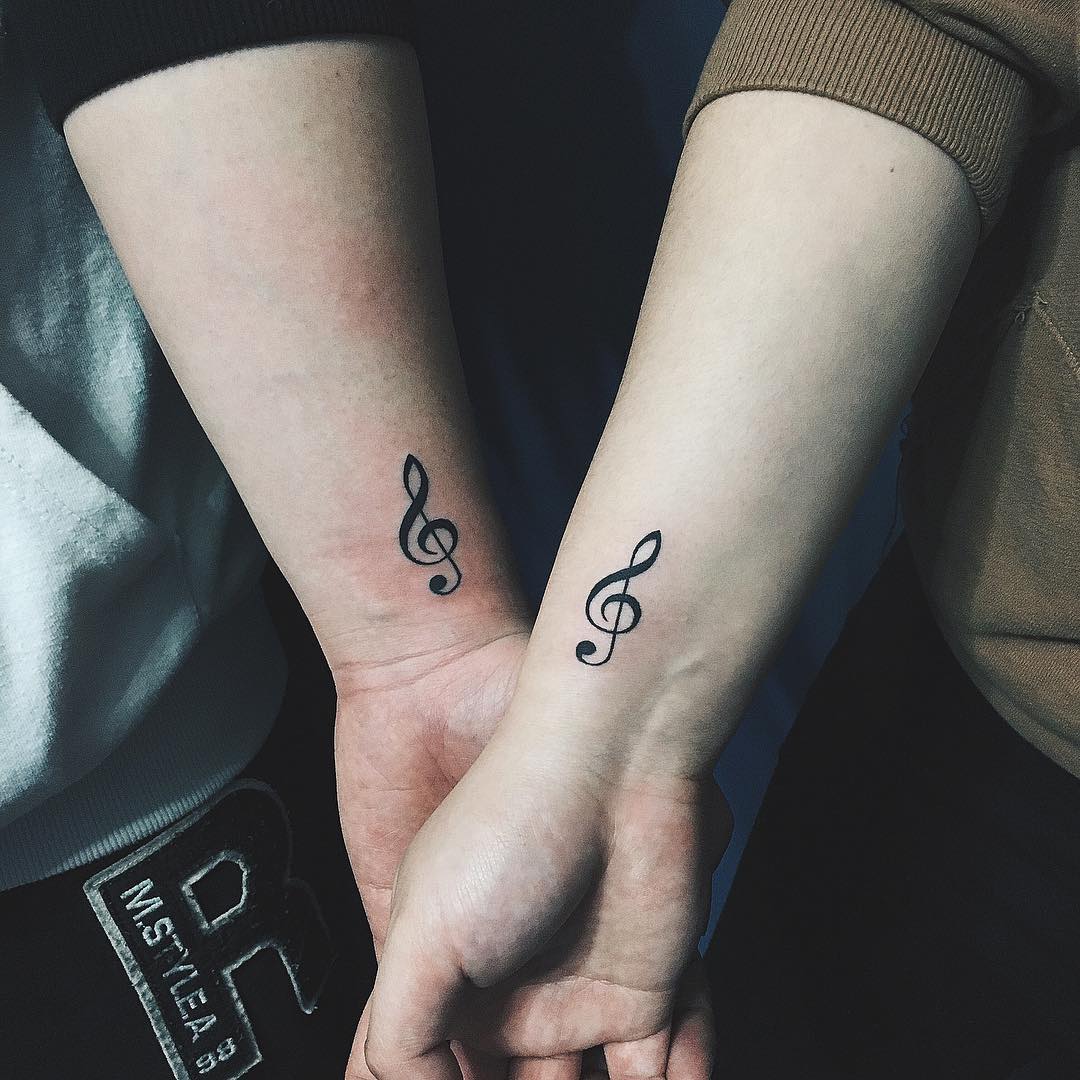 music symbol tattoo for music lovers