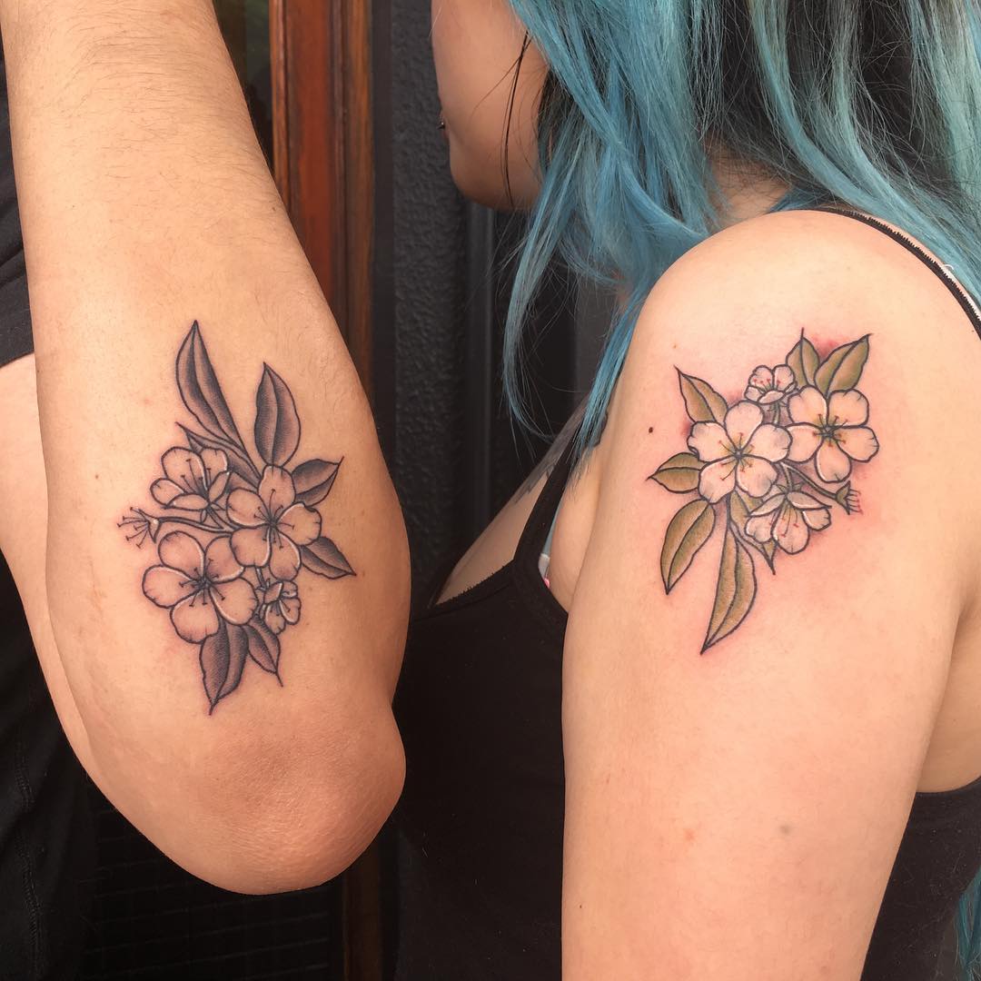 attractive flower tattoo design