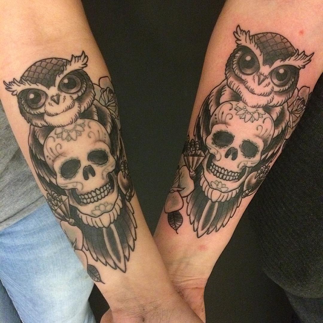 owl matching tattoo design