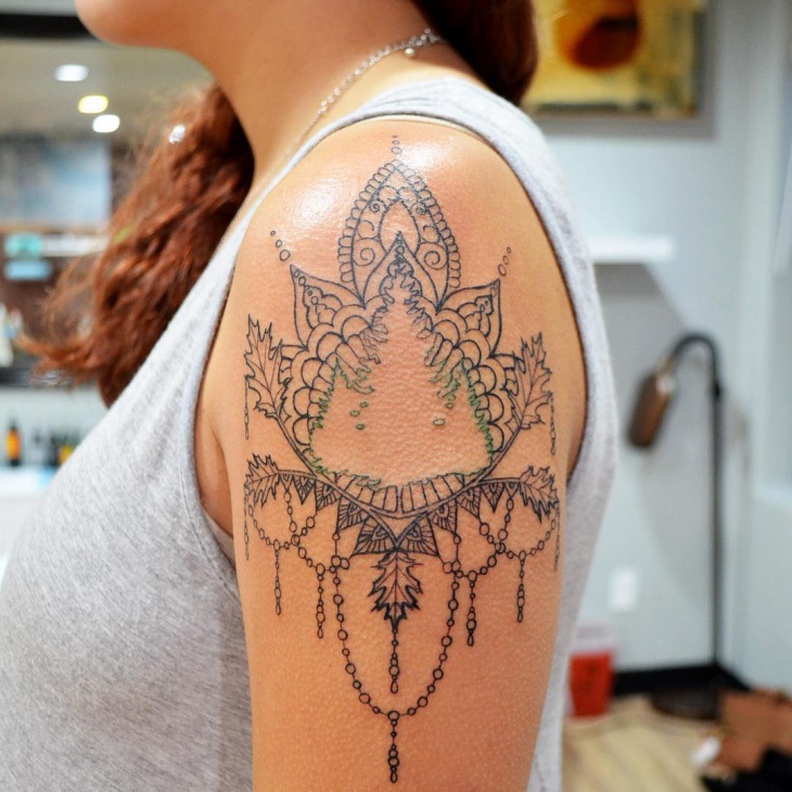 lace tattoo design for women