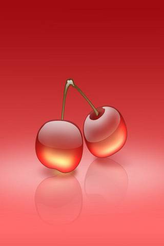 aqua cherries abstract