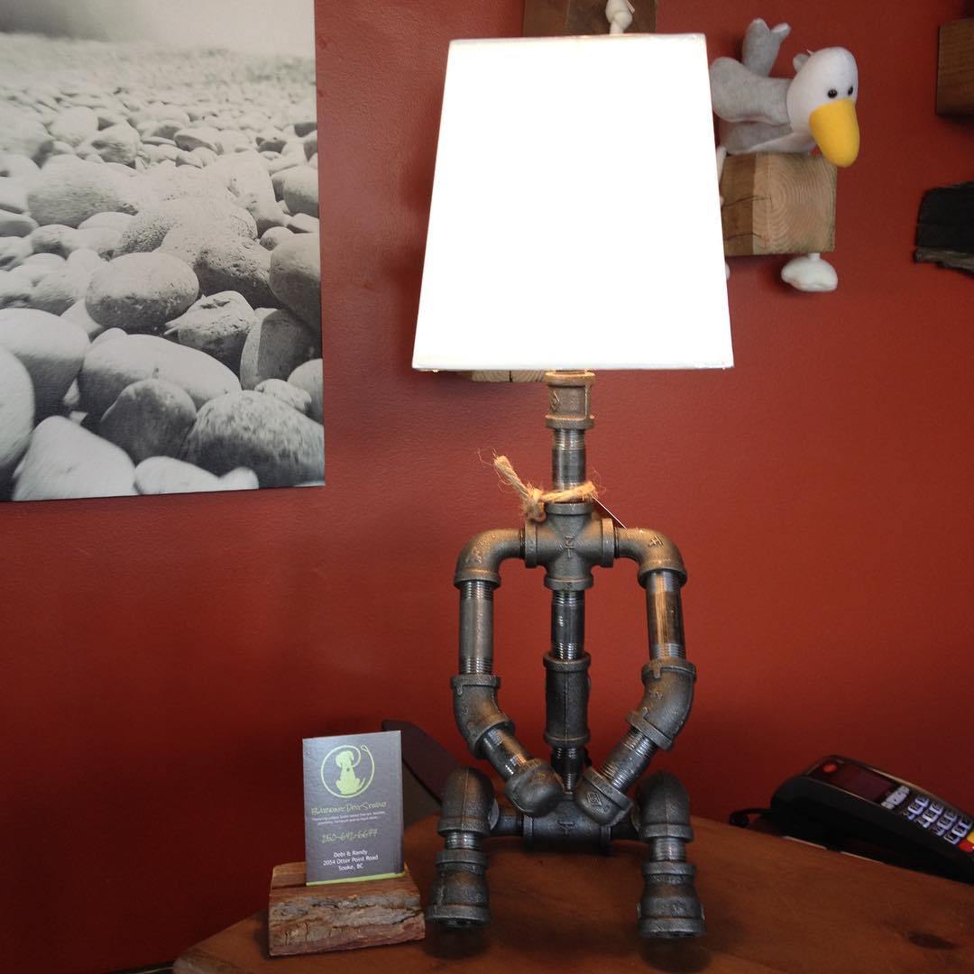 creative cool metal pipe lamp