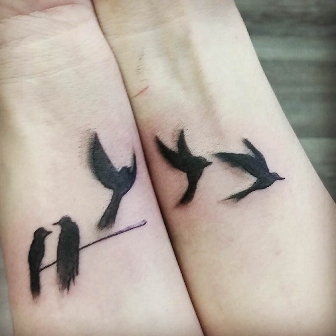 black birds tattoo design