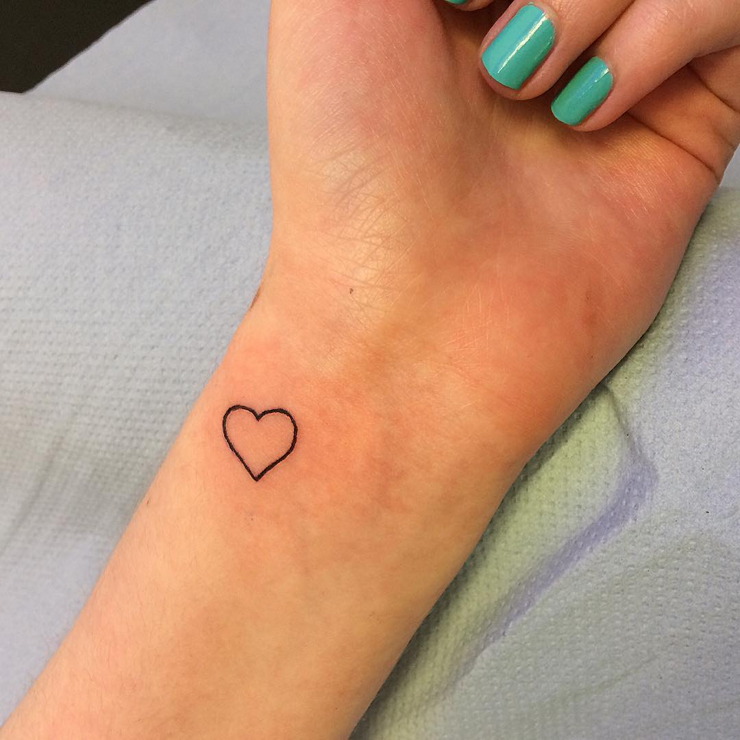 cute heart tattoo design