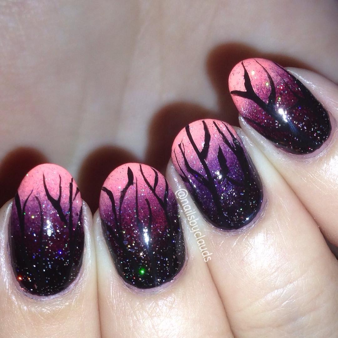 excellent fall nail design