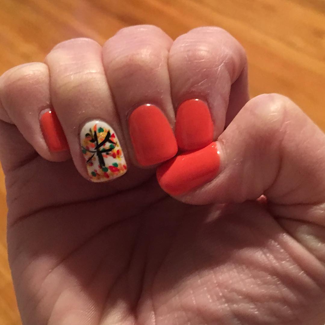 fall nail design for round nails