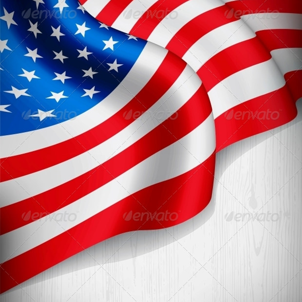 america flag on grey background