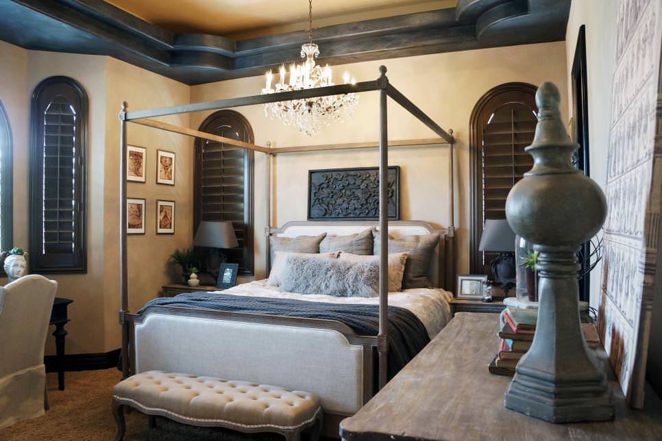 luxurious furnished mediterranean bedroom
