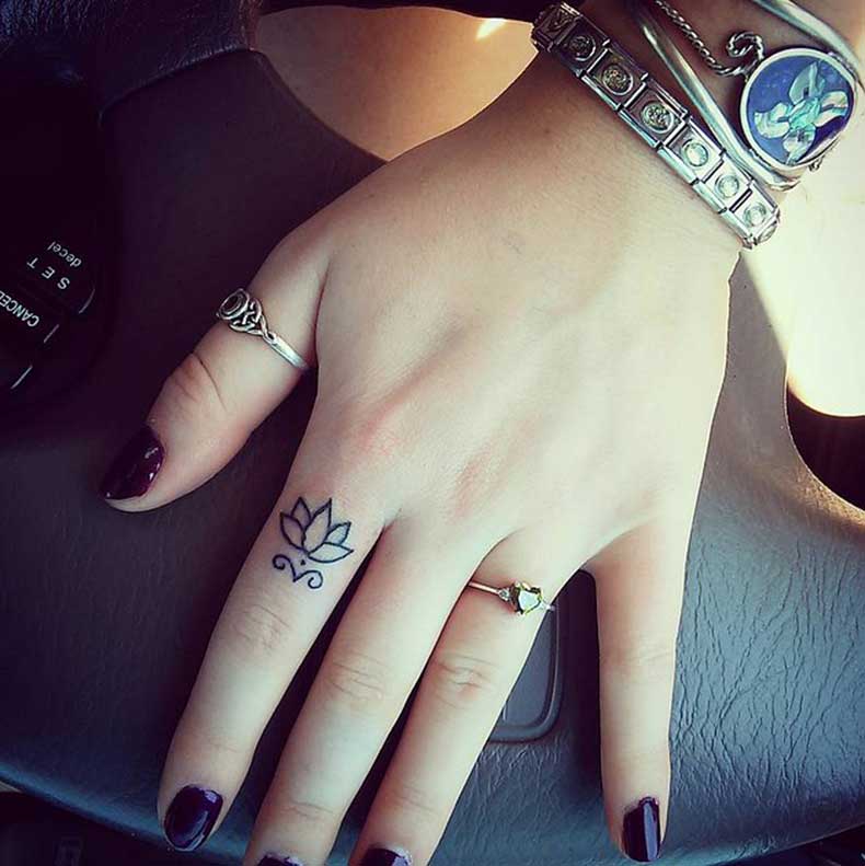 lotus flower ring tattoo