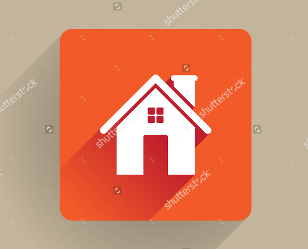 home icon in flat design