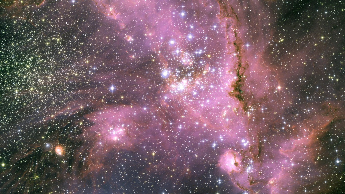 beautiful stars pink light galaxy