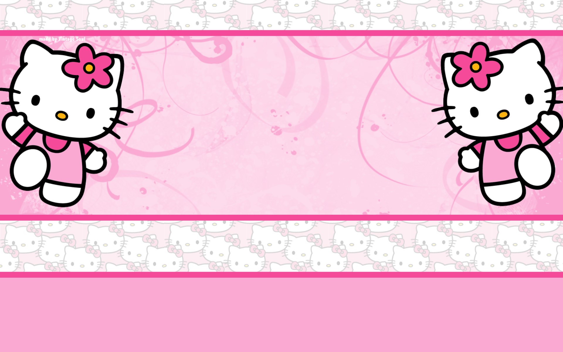 pink gello kitty background