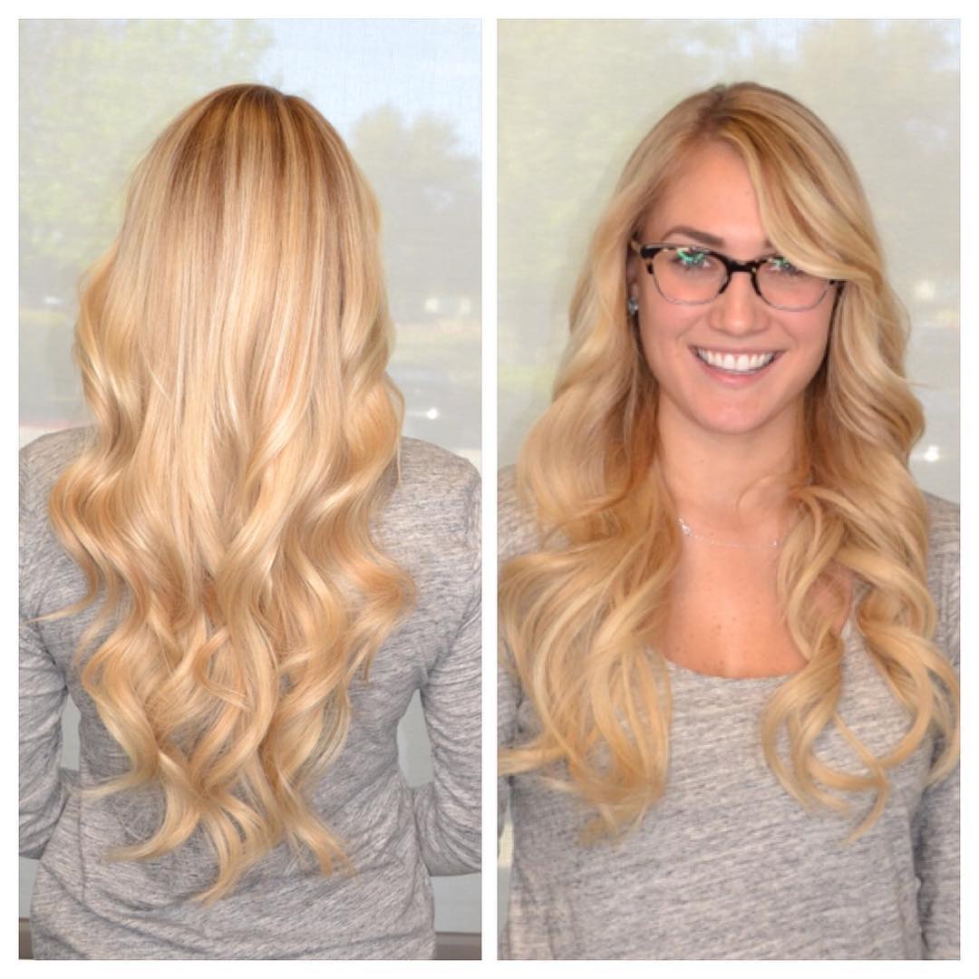 blonde curly hair extensions