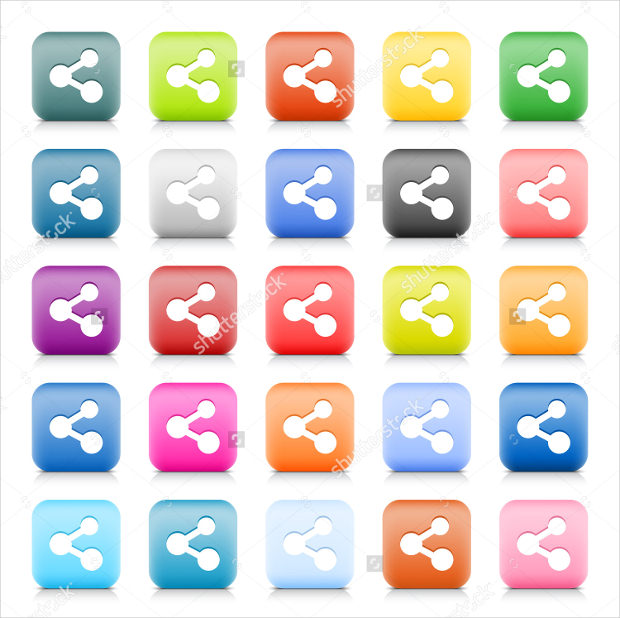 25 colored variation for rounded square icons
