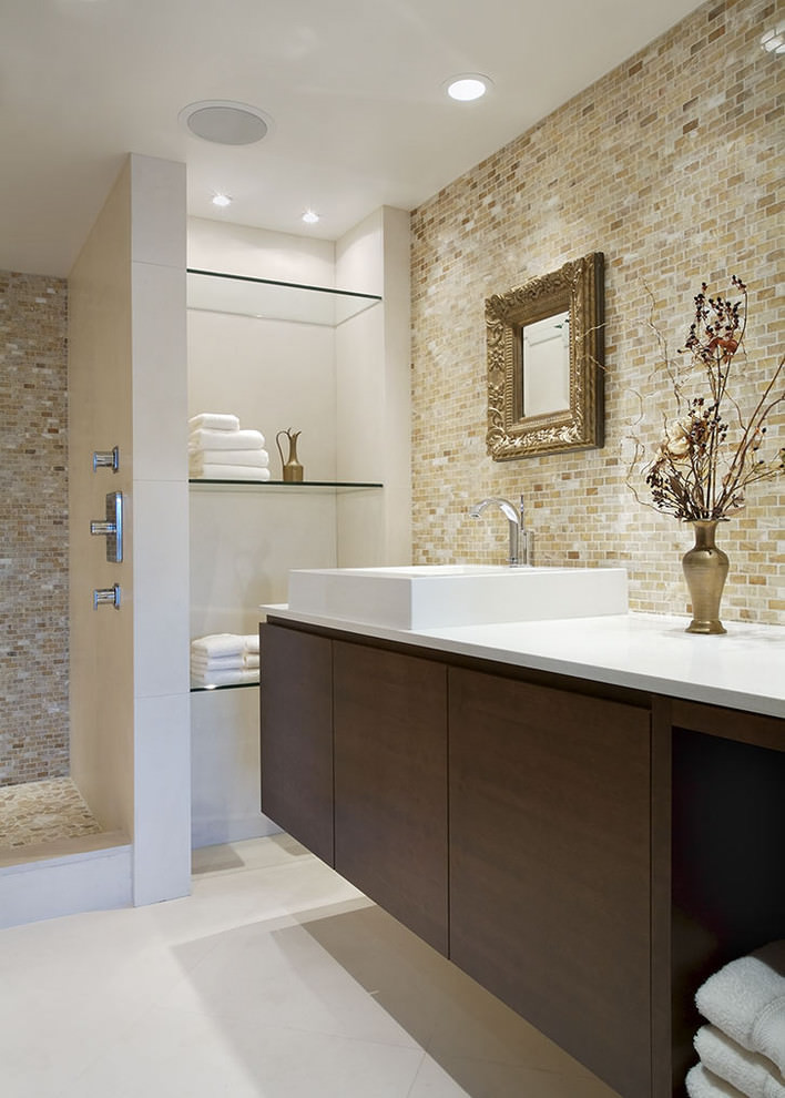 24+ Bathroom Glass Shelves Designs, Ideas | Design Trends - Premium PSD