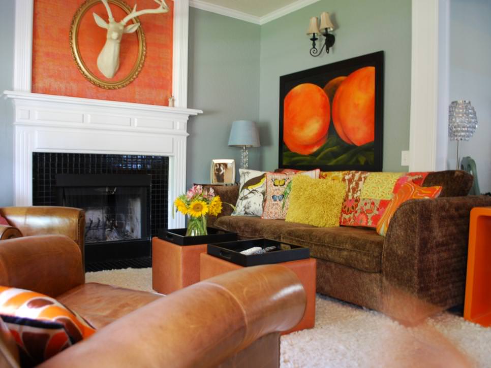 19+ Orange Living Room Designs, Decorating Ideas | Design Trends ...