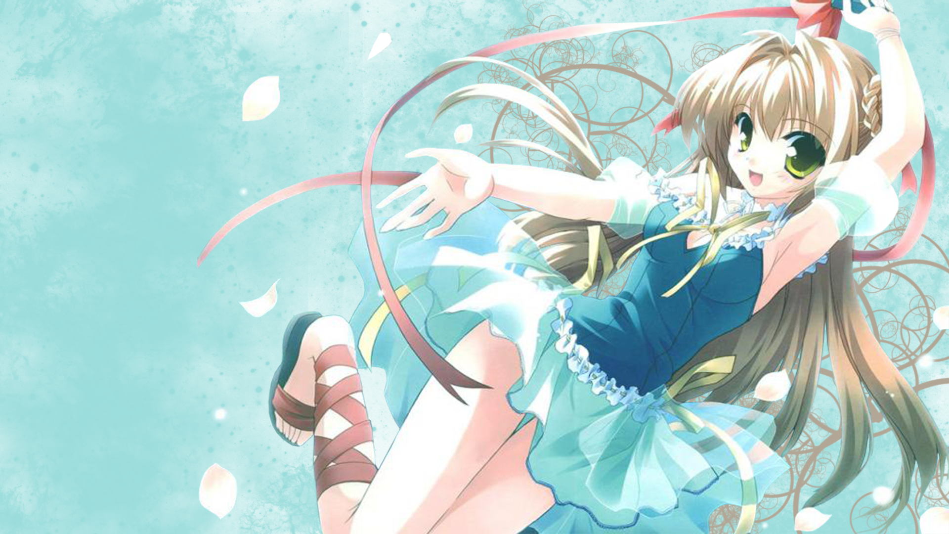 anime girl dancing background